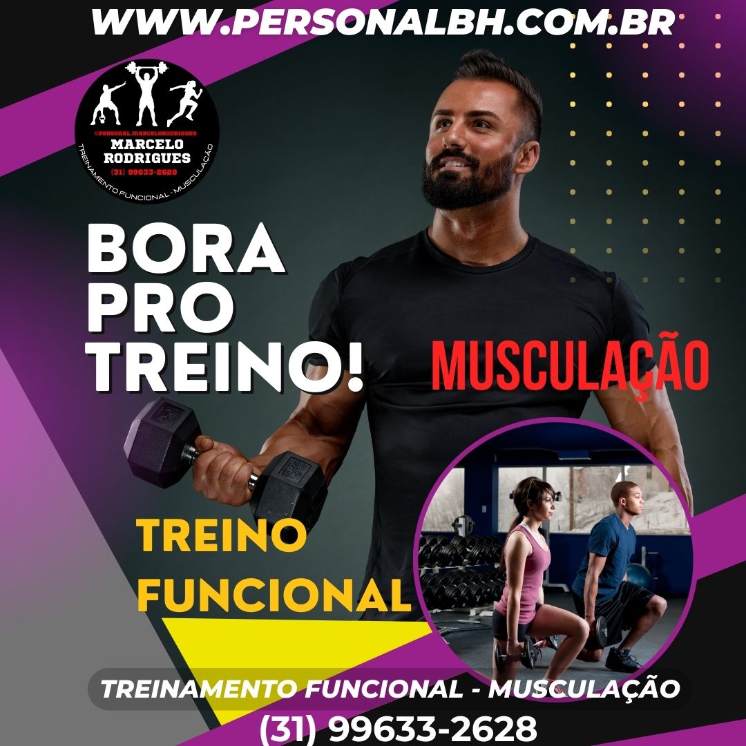 Personal BH - Treinamento personal Trainer em BH - Belo Horizonte e Contagem. Planilhas de treino e presencial. Musculação e Treino Funcional